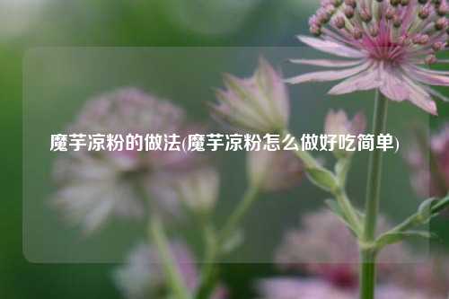 魔芋凉粉的做法(魔芋凉粉怎么做好吃简单)